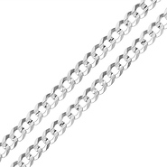 6mm Sterling Silver Men's Curb Cuban Link Chain Necklace 16-30in