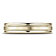 4mm Satin Center Duo Milgrain Comfort-Fit 14K Yellow Gold Wedding Band thumb 0