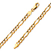 5mm 18K Yellow Gold Figaro Chain Link Bracelet 7in