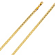 4mm 14K Yellow Gold Men's Concave Mariner Chain Bracelet 7.5in thumb 0