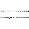 4mm Solid 14K White Gold Ball Link Chain Necklace 16-30in