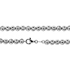 6mm Solid 10K White Gold Men's Moon Cut Chain Necklace 24-40in