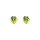 5mm Heart Birthstone Color CZ Stud Earrings in 14K Yellow Gold thumb 0