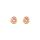 5mm Birthstone Color Round-Cut CZ Stud Earrings in 14K Yellow Gold thumb 0