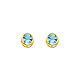 5mm Birthstone Color Round-Cut CZ Stud Earrings in 14K Yellow Gold thumb 0