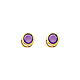 5mm Birthstone Color Round-Cut CZ Stud Earrings in 14K Yellow Gold thumb 0