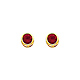 5mm Birthstone Color Round-Cut CZ Stud Earrings in 14K Yellow Gold thumb 0