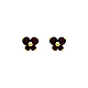 Butterfly Birthstone Color CZ Stud Earrings in 14K Yellow Gold thumb 0