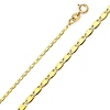 1.3mm Solid 14K Yellow Gold Valentino Chain Necklace 16-22in