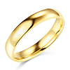 4mm Classic Light Comfort-Fit Dome Wedding Band - 10K, 14K, 18K Yellow Gold