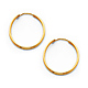 Polished Endless Small Hoop Earrings - 14K Yellow Gold 1.5mm x 0.67 inch thumb 0