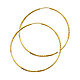 Diamond-Cut Satin Endless Large Hoop Earrings - 14K Yellow Gold 1.5mm x 1.85 inch thumb 0