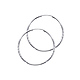 Diamond-Cut Satin Endless Medium Hoop Earrings - 14K White Gold 1.5mm x 1.1 inches thumb 0