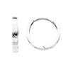 Small Flat 14K White Gold Huggie Earrrings 2mm x 11mm