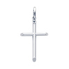 Small Rod Cross Pendant in 14K White Gold - Classic