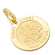Petite Saint Michael Round Medal Pendant in 14K Yellow Gold thumb 0