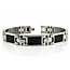 Men's 10.5mm Black Carbon Fiber Inlay Titanium Link Bracelet