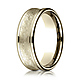 7.5mm 14K Yellow Gold Swirled Finish Benchmark Wedding Band thumb 0