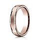 4mm Satin Center Lucent Rimmed Wedding Band by Benchmark Rings in 14K Rose Gold thumb 0