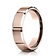 6mm 14K Rose Gold Satin Finished Grooves Benchmark Wedding Band thumb 0