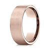 8mm Satin Finish Flat Wedding Band by Benchmark Rings in 14K Gold (Yellow, White, Rose)