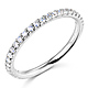 25-Stone Scallop Round-Cut CZ Wedding Band in 14K White Gold thumb 0