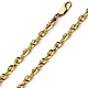 4.5mm 14k Yellow Gold Men's Diamond-Cut Solid Rope Chain Bracelet 8.5in thumb 0