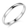 2mm Classic Light Dome Wedding Band - 14K White Gold
