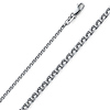 2mm 14K White Gold Solid Flat Open Spiga Wheat Chain Necklace 16-24inch