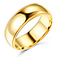 7mm Classic Light Dome Milgrain Men's Wedding Band - 14K Yellow Gold thumb 0