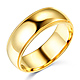 8mm Classic Light Dome Milgrain Men's Wedding Band ? 14K Yellow Gold thumb 0