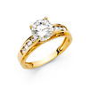 1.5-CT Trellis Cathedral-Set with Channel Side CZ Wedding Ring in 14K Yellow Gold