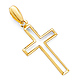 Small Latin Open Cross Pendant in 14K Yellow Gold thumb 0
