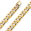 Men's 11mm 14K Yellow Gold Nugget Curb Cuban Link Chain Bracelet 8.5in