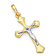Polished 14K Two-Tone Gold Crucifix Pendant thumb 0
