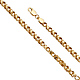 3.5mm 14k Yellow Gold Solid Hollow Square Byzantine Chain Necklace 18-24in thumb 0