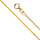 0.8mm 14K Yellow Gold Diamond-Cut Round Wheat Chain Necklace 16-24in thumb 0