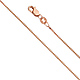 0.8mm Solid 14K Rose Gold Box Chain Necklace 16-24in thumb 0