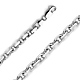 5.5mm 14K White Gold Solid Fancy Rectangle Link Cable Chain Necklace 20-30in thumb 0