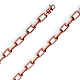 7mm 14K Rose Gold Solid Hollow Paper Clip Link Chain Necklace 16-30in thumb 0