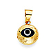 Diamond-Cut Round Evil Eye Charm Pendant - Mini thumb 0