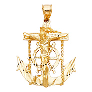 Crucifix Pendants, Gold & Silver, for Men & Women | GoldenMine.com