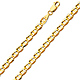 5.3mm 14K Yellow Gold Solid Concave Diamond-Cut Mariner Chain Bracelet - Light 7.5in thumb 0