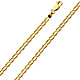 3.5mm 14K Yellow Gold Solid Concave Diamond-Cut Mariner Chain Necklace - Light 16-24in thumb 0