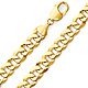 Men's 10mm 14K Yellow Gold Solid Flat Beveled Curb Cuban Link Chain Bracelet 8.5in thumb 0