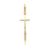 Sideways Cross Link Friendship Bracelet in 14K Yellow Gold Solid