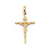 Mini Thin Rod Crucifix Pendant in 14K Yellow Gold Solid - Classic