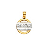 Mini Last Supper Circular Pendant in 14K Yellow Gold Solid