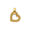 Woven Open Heart Pendant in 14K Yellow Gold - Petite