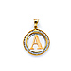 Mini CZ Framed Uppercase Initial Pendant in 14K Yellow Gold thumb 0